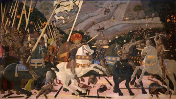 100 の偉大な芸術 Painting - パオロ・ウッチェロ サン・ロマーノの戦い
